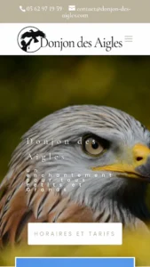Création du site internet Donjon des Aigles à Beaucens