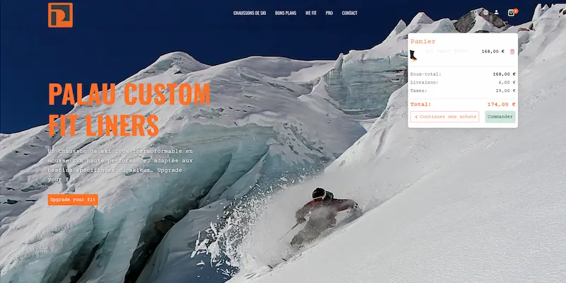 Page accueil site internet Prestashop vs Shopify