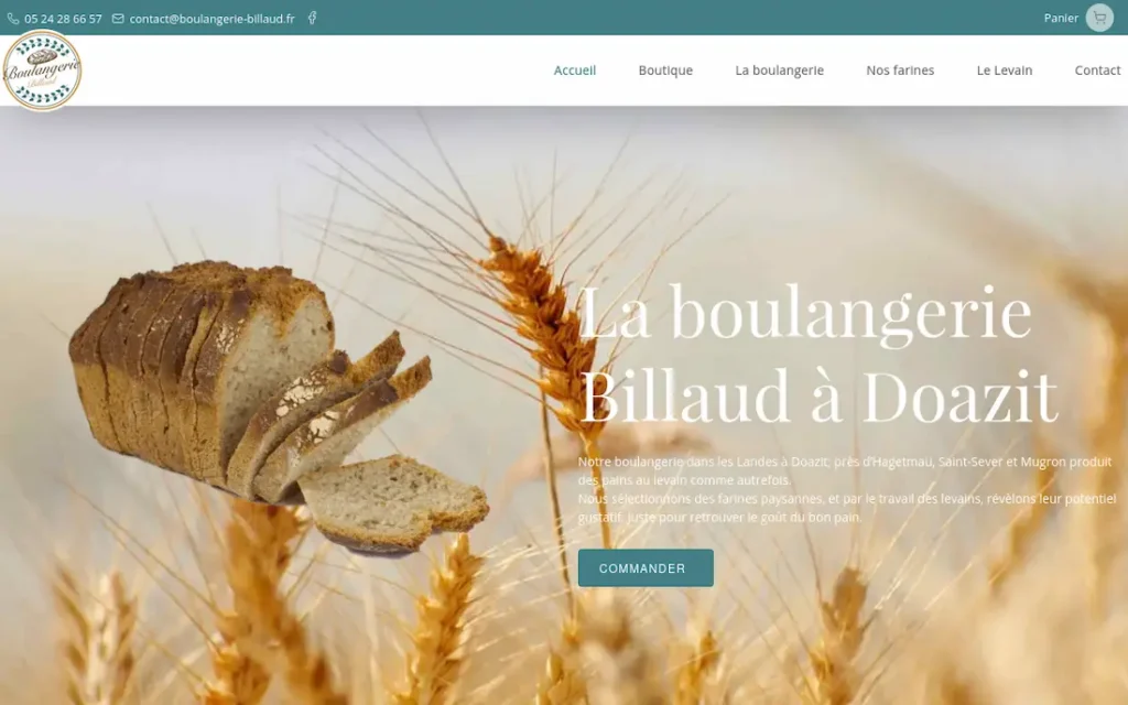 Refonte technique Boulangerie Billaud, de Divi au stack Ufo Agency