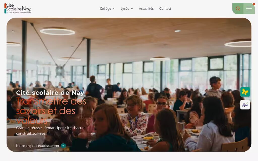 Refonte du site internet de la Cité Scolaire de Nay