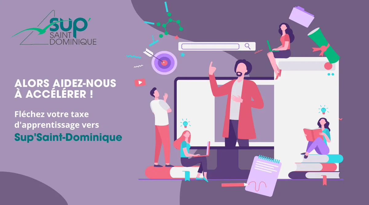 Vidéo motion design taxe d'apprentissage pour Sup'Saint-Dominique à Pau